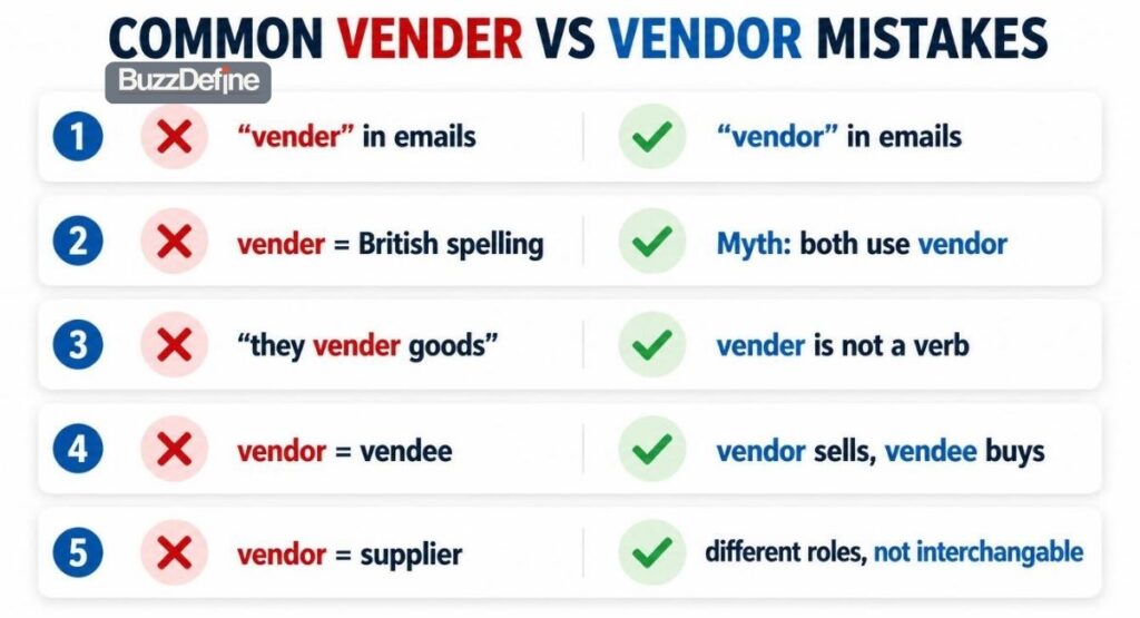 Common vender vendor spelling mistakes in business emails