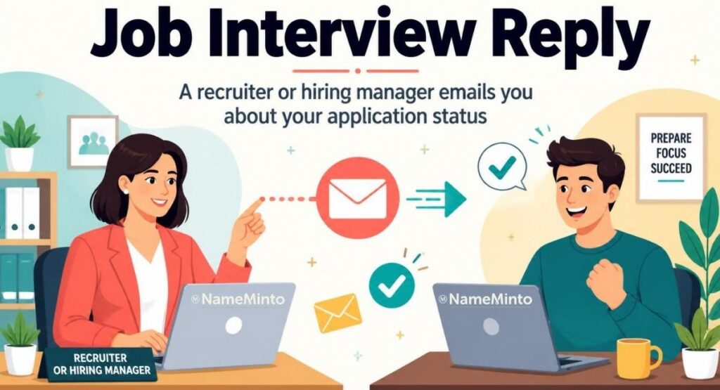 : Recruiter emailing job applicant about interview status