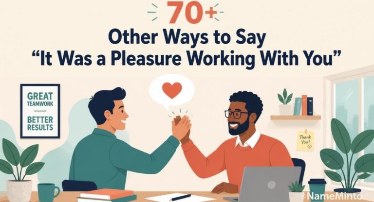Two coworkers shaking hands warmly - other ways to say it was a pleasure working with you